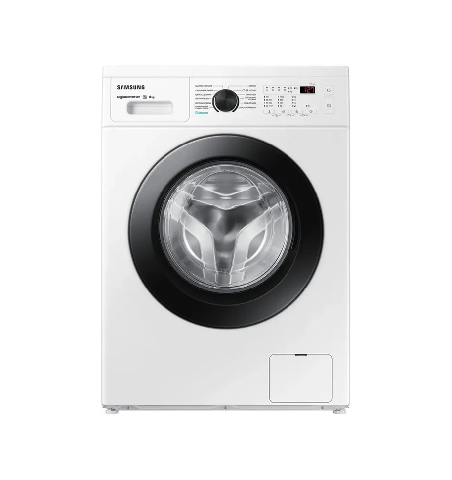Стиральная машина Samsung WW60AG4S00CE/LD белая, загрузка фронтальная 6 кг, 1000 об/мин., класс: A