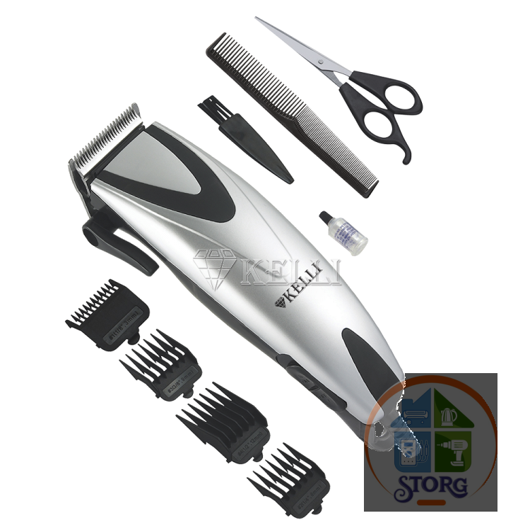 Машинка для стрижки KELLI KL-7004 (Мощность 45Вт, 4 гребня, регулировка стрижки 3-12мм)