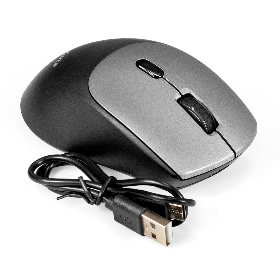 Мышь беспроводная ExeGate Professional Standard BT-070 Черный, 1600 dpi, радиоканал, Bluetooth, USB, кнопки - 6