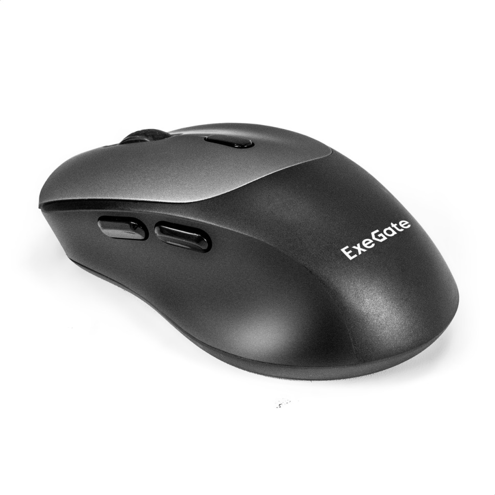 Мышь беспроводная ExeGate Professional Standard BT-070 Черный, 1600 dpi, радиоканал, Bluetooth, USB, кнопки - 6