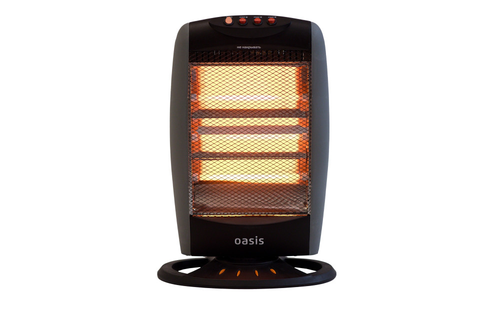 Обогреватель инфракрасный Oasis IS-12P, 1200Вт( 3 реж), до 20 м², напольный, бесшумный, 51х28х15см