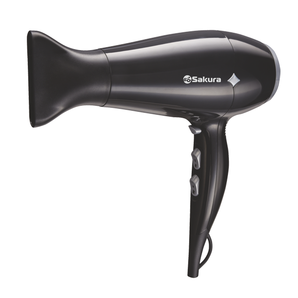 Фен для волос SAKURA SA-4048BK, 2200Вт, 3 темп.режима, 2 скорости, сушка холодным воздухом