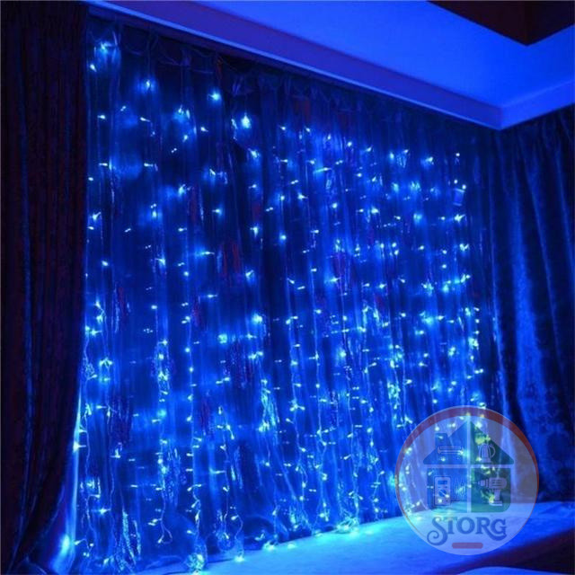 Гирлянда светодиодная S-TORG Led шторка 3*3м 480 LED (синий)