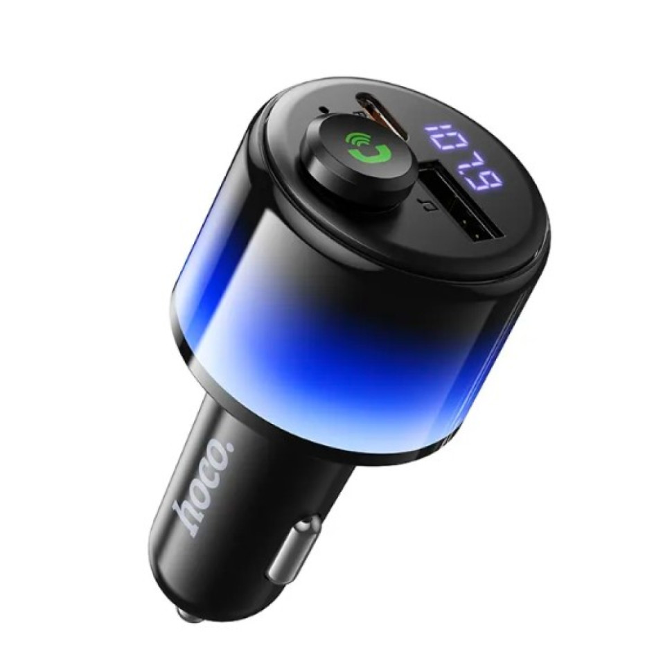 FM-модулятор (трансмиттер) HOCO E166 Path 42W(1A1C) car BT FM transmitter, Черный