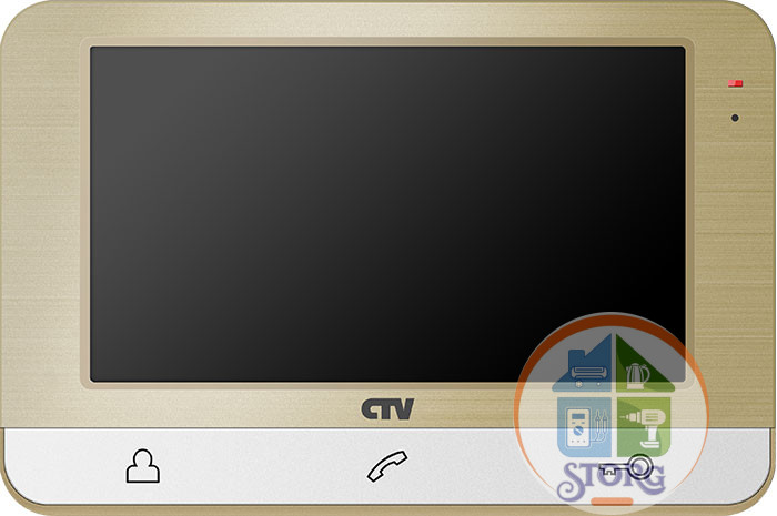 CTV-M1703 CH Монитор видеодомофона с сенсорными клавишами управления в корпусе с soft-touch покрытием, графическое меню, цв. шампань