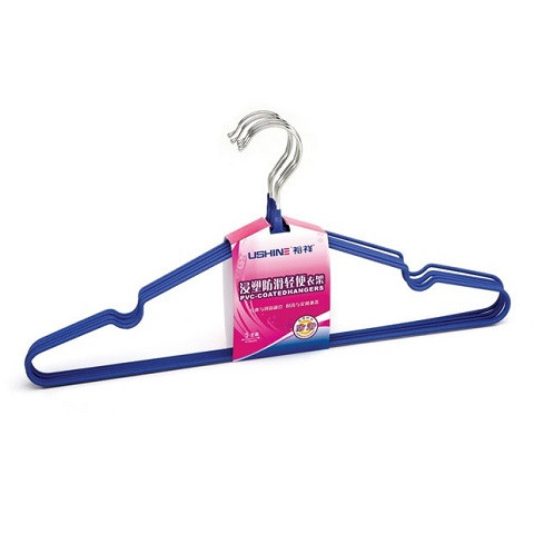 Плечики металлические Ushine Hanger Ушин G9005 1шт, с антискользящим покрытием, Синий