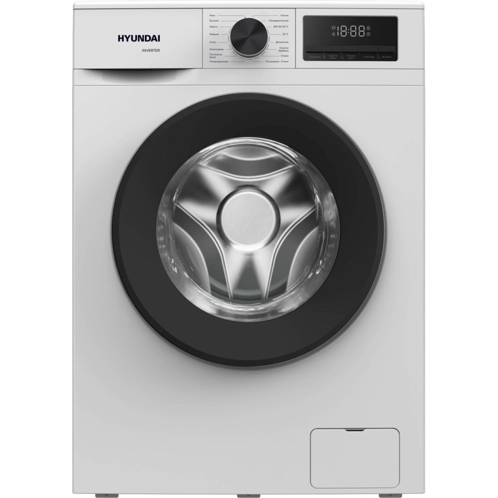 Стиральная машина Hyundai WME8210 8кг, 1200об/мин, Инверторный мотор, Пар