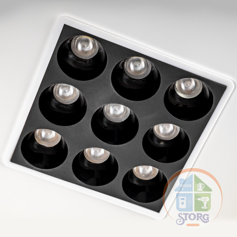Люстра LED димм GALASSIA с ДУ 3 реж 485х485х65 78Вт 2700+6400/4200/6400+2700 29м2 бел 51585 6 Ritter