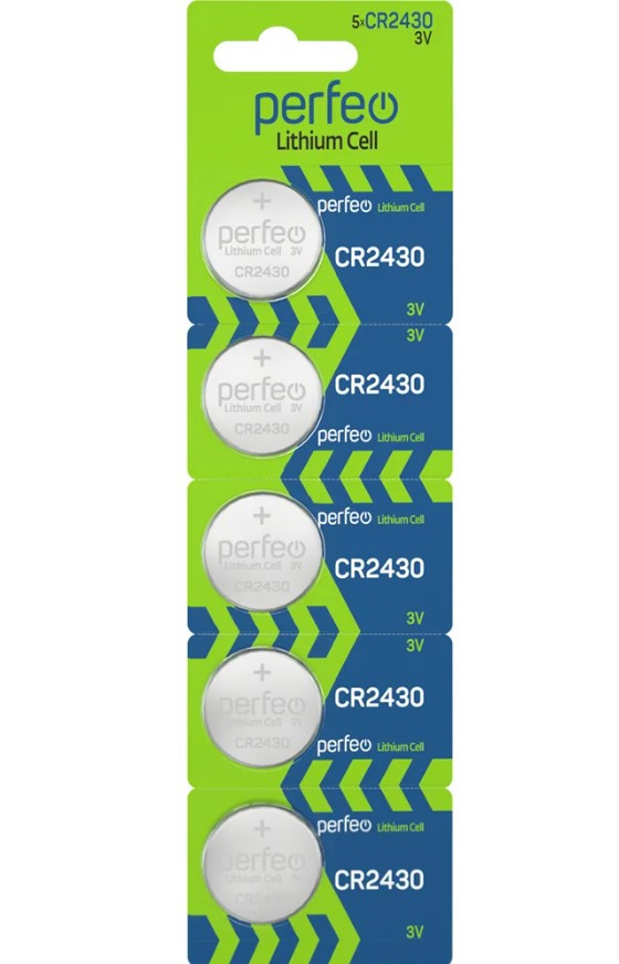 Элемент питания Perfeo CR2430/5BL Lithium Cell
