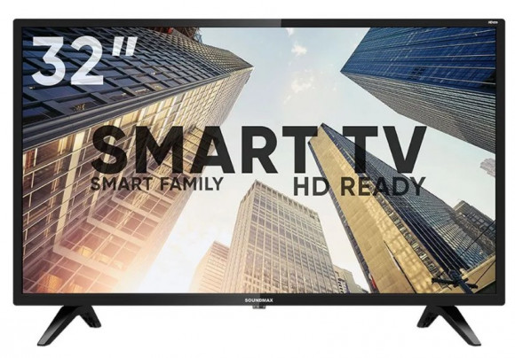 32" Телевизор SOUNDMAX SM-LED32M10 Smart TV , Android (AOSP) , HD,  черный