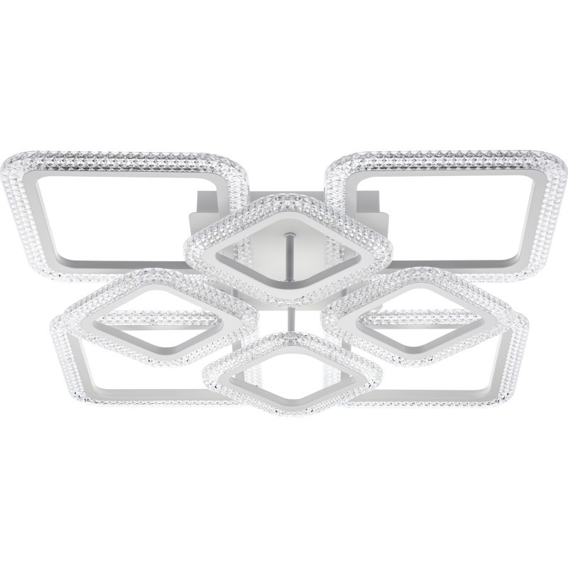 Люстра потолочная светодиодная диммируемая FIUGGI, с ДУ, 590х590х118мм, 242Вт, 2700K/4200K/6400K, 4