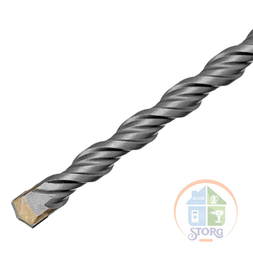 Бур по бетону, двойная спираль, Cobalt W-tip, 8x210 мм, SDS PLUS// Denzel