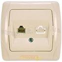 90562032 Розетка модем (rj 45 Cat 5e), крем VIKO CARMEN