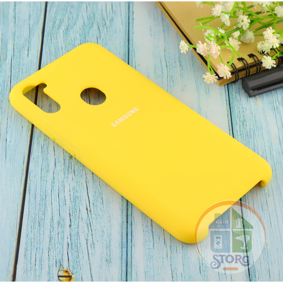 Чехол Silicone case для Samsung М11 2020 Yellow (4)