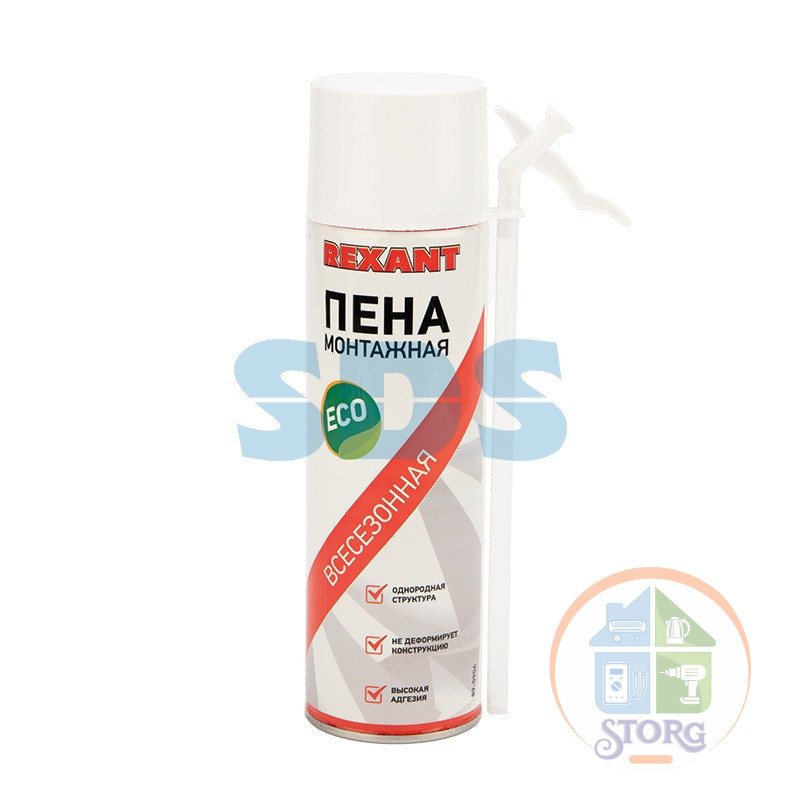 Пена монтажная всесезонная с трубочкой 40 л REXANT eco