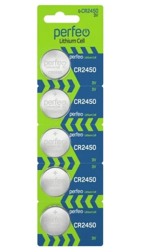 Элемент питания Perfeo CR2450/5BL Lithium Cell