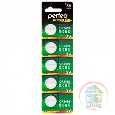 Элемент питания Perfeo CR2450/5BL Lithium Cell