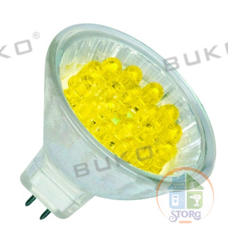 Светодиодная лампа BUKO JCDR 220V 18LEDS, желтая