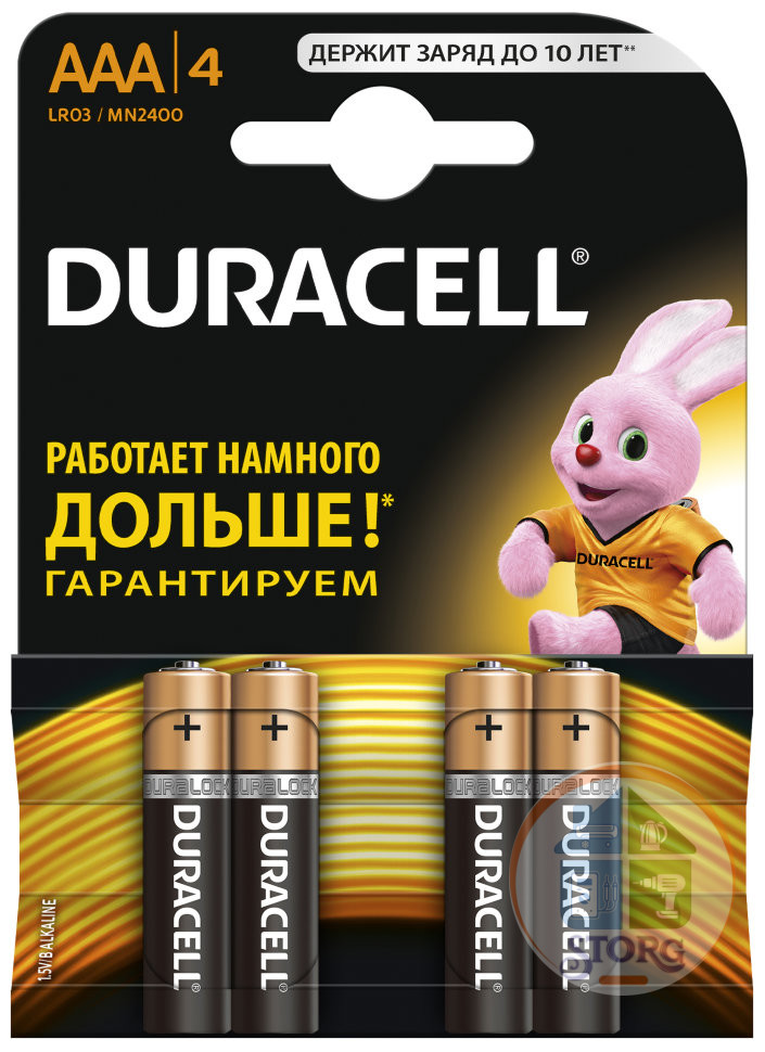 Элемент питания Duracell LR03/4BL MN2400