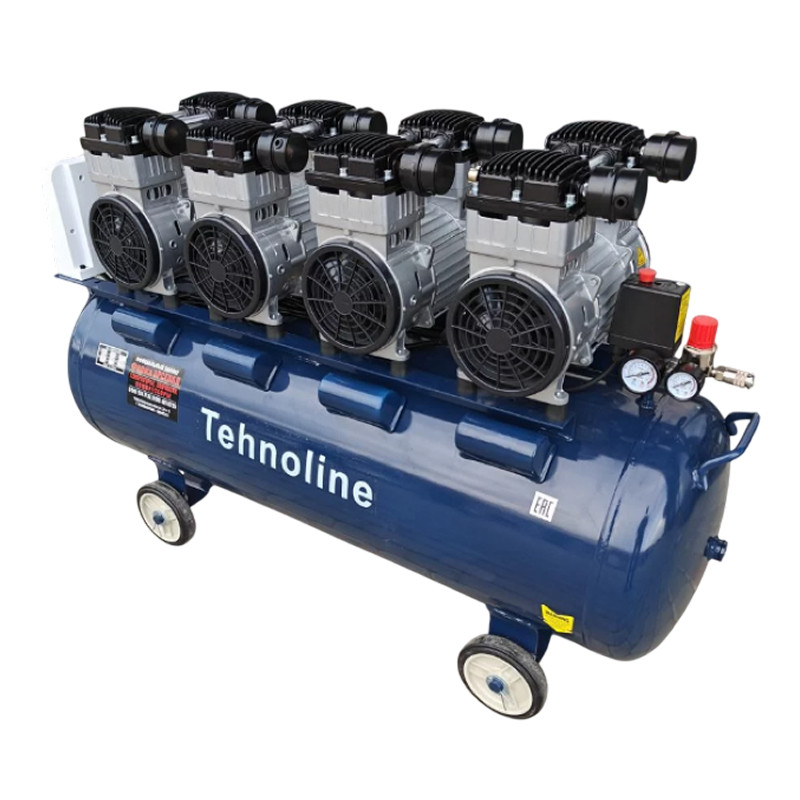 Компрессор Tehnoline TВ750/4/100/3,0 кВт, 4 л.с/8 атм, безмасляный