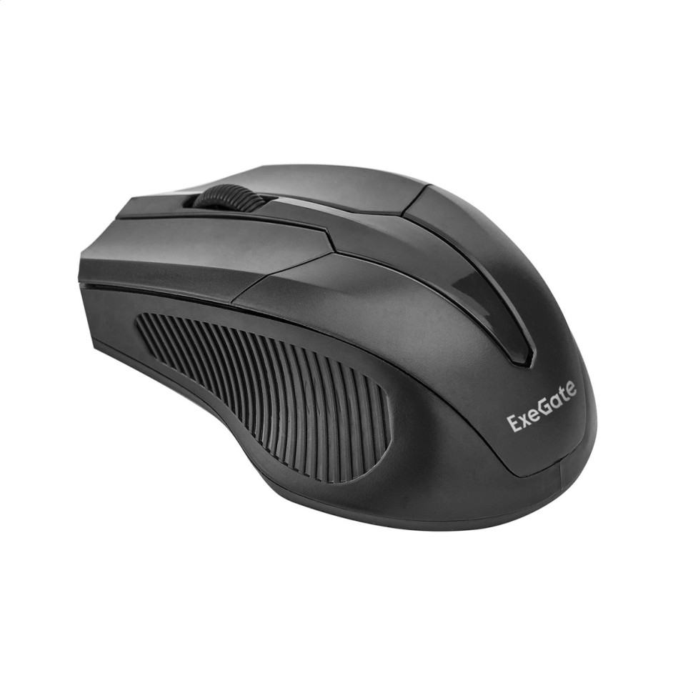 Мышь беспроводная ExeGate SR-9034 Черный, 1600 dpi, радиоканал, USB, кнопки - 4