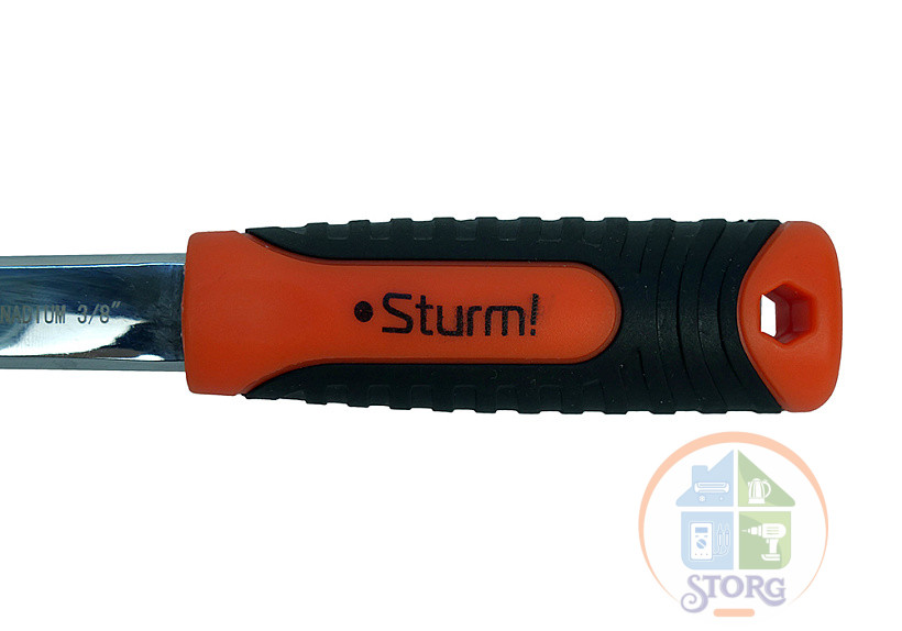 Ключ-трещотка, квадрат 3/8", 72 зуба, с быстрым сбросом, CrV, Sturm! 1045-17-R3/8