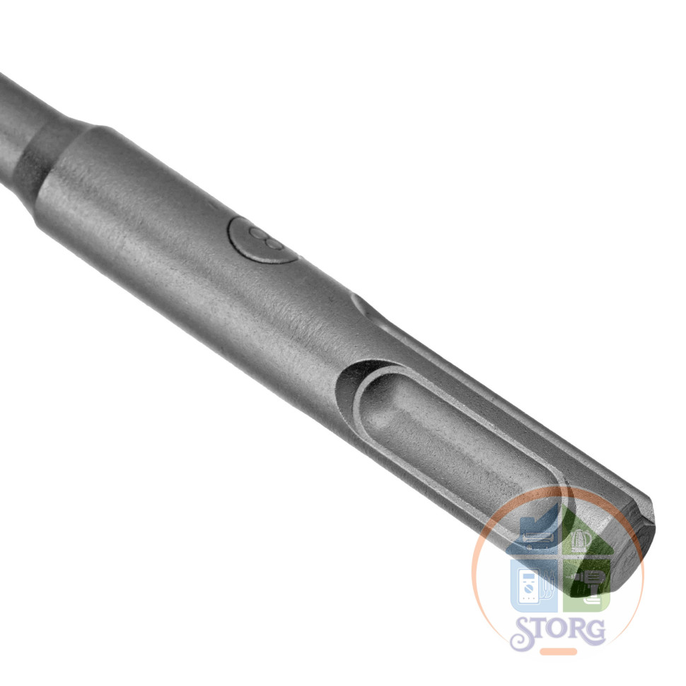 Бур по бетону, двойная спираль, Cobalt W-tip, 8x260 мм, SDS PLUS// Denzel