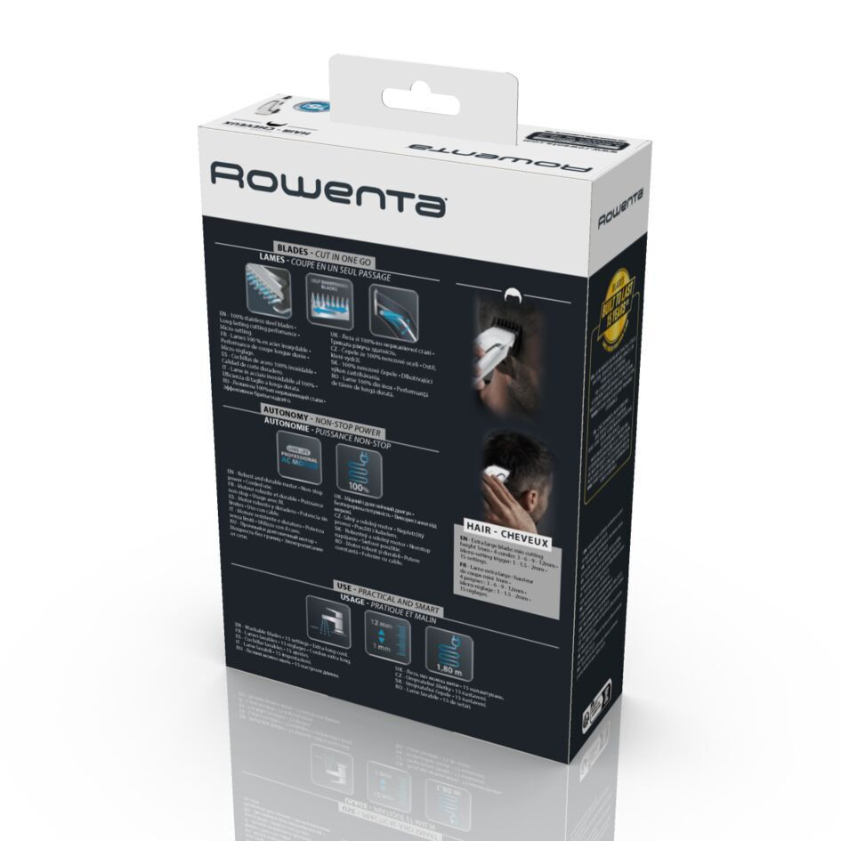 Машинка для стрижки Rowenta TN1605F0, Pure Collection Driver, шир.42мм, брит. сухое Белый/черный Машинка для стрижки Rowenta TN1605F0, Pure Collection Driver, шир.42мм, брит. сухое Белый/черный