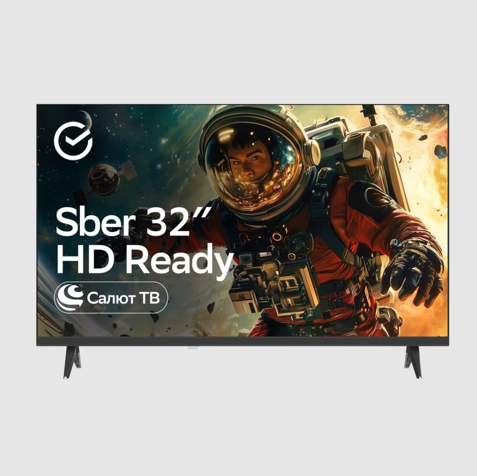 32" Телевизор Sber SDX-32H3113, Черный, HD 1366 × 768 точек, 270 кд/м² 32" Телевизор Sber SDX-32H3113, Черный, HD 1366 × 768 точек, 270 кд/м²