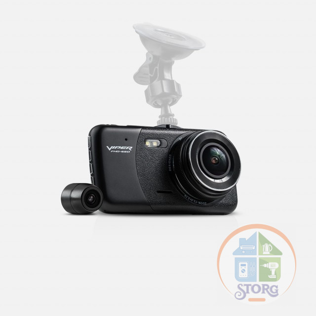 Видеорегистартор Viper FHD-650 с двумя камерами, 1080p,170° ,система контроля полосы движения