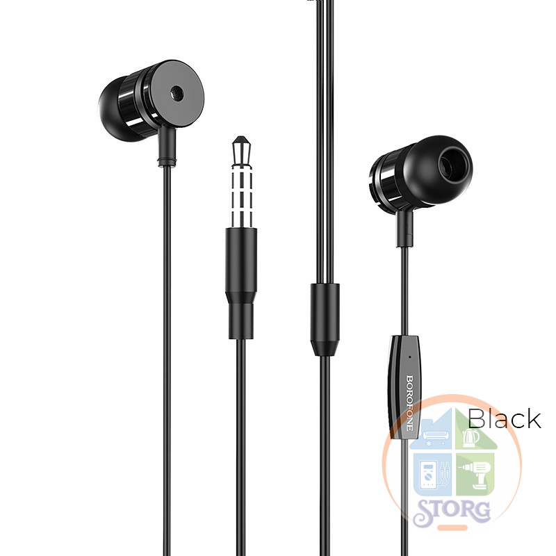 Наушники BOROFONE BM31 Mysterious universal earphones with mic (black)
