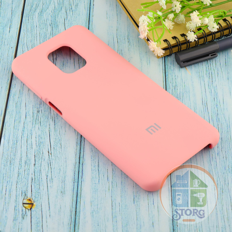 Чехол Silicone case для Xiaomi Redmi Note 9 Pro/note 9S/note 9 Pro Max розовый (12)