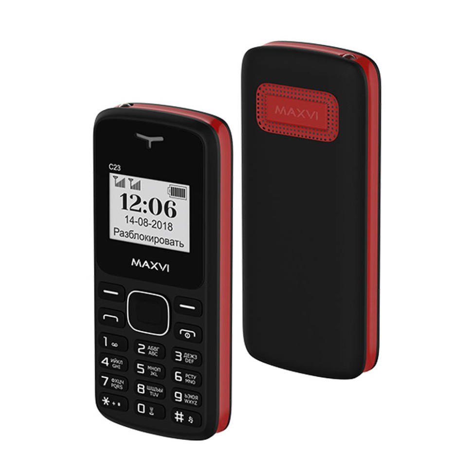 Сотовый телефон Maxvi C23 black 2 SIM-карты (Dual-Sim), Диктофон, FM-радио
