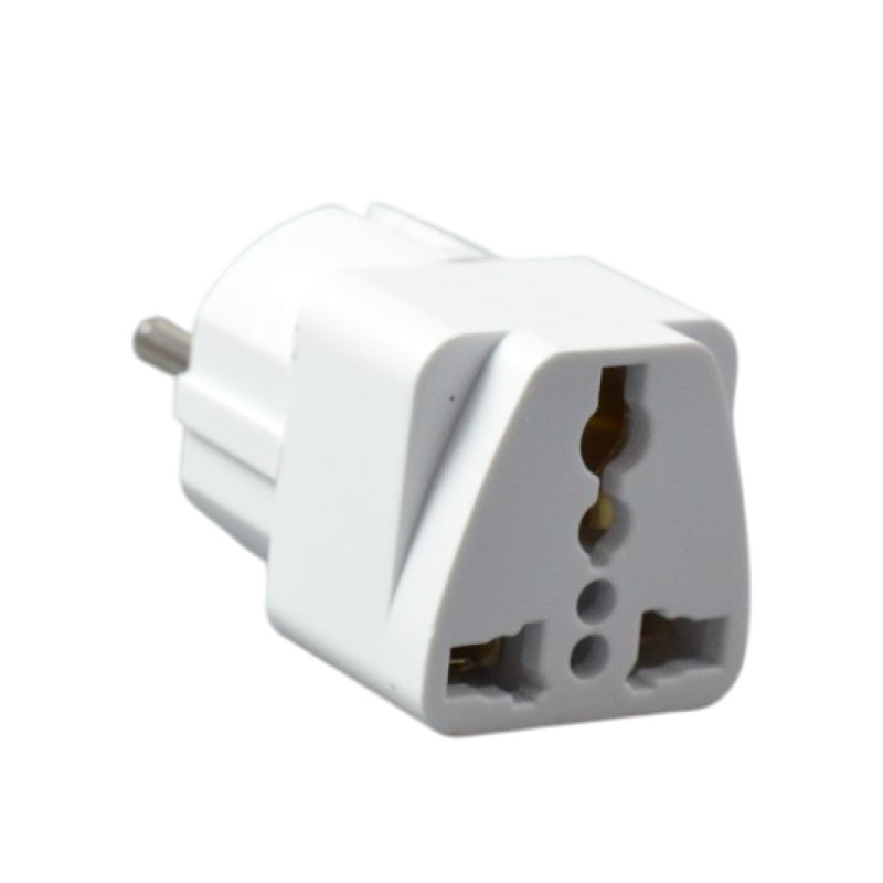 Адаптер переходник SPARTUM универсальный на евровилку белый А-7 (20шт)