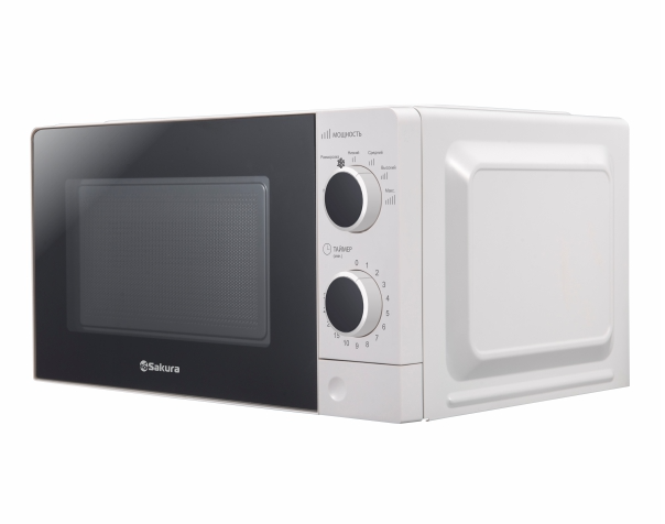 Микроволновая печь SAKURA SA-7055W ( Белый, 700Вт, объем 20л, мех.управление, таймер 30мин)