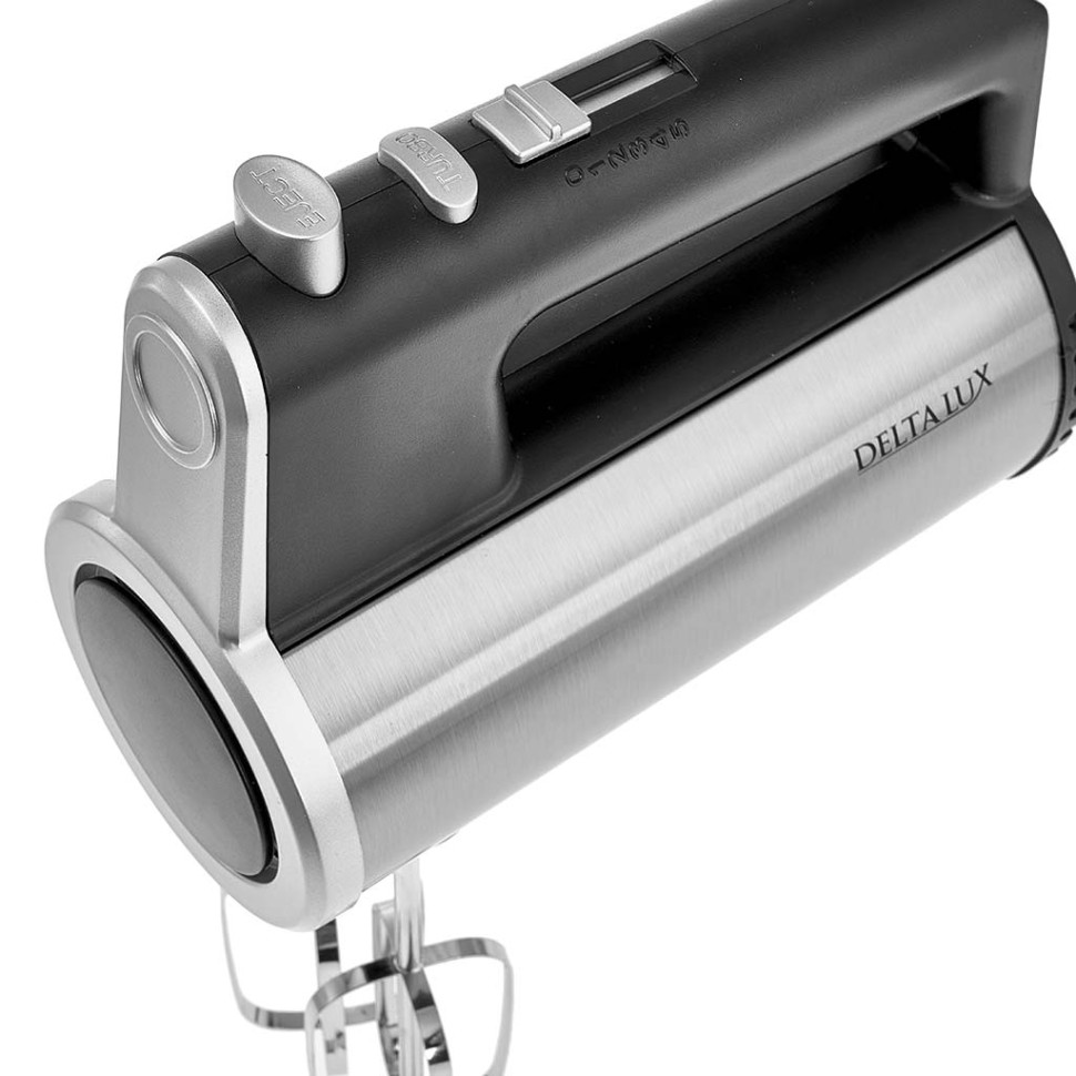 Миксер ручной DELTA LUX DE-7708 (Черный/нерж.сталь, 700Вт, ТУРБО, 5реж., защита от перегрева) Миксер ручной DELTA LUX DE-7708 (Черный/нерж.сталь, 700Вт, ТУРБО, 5реж., защита от перегрева)