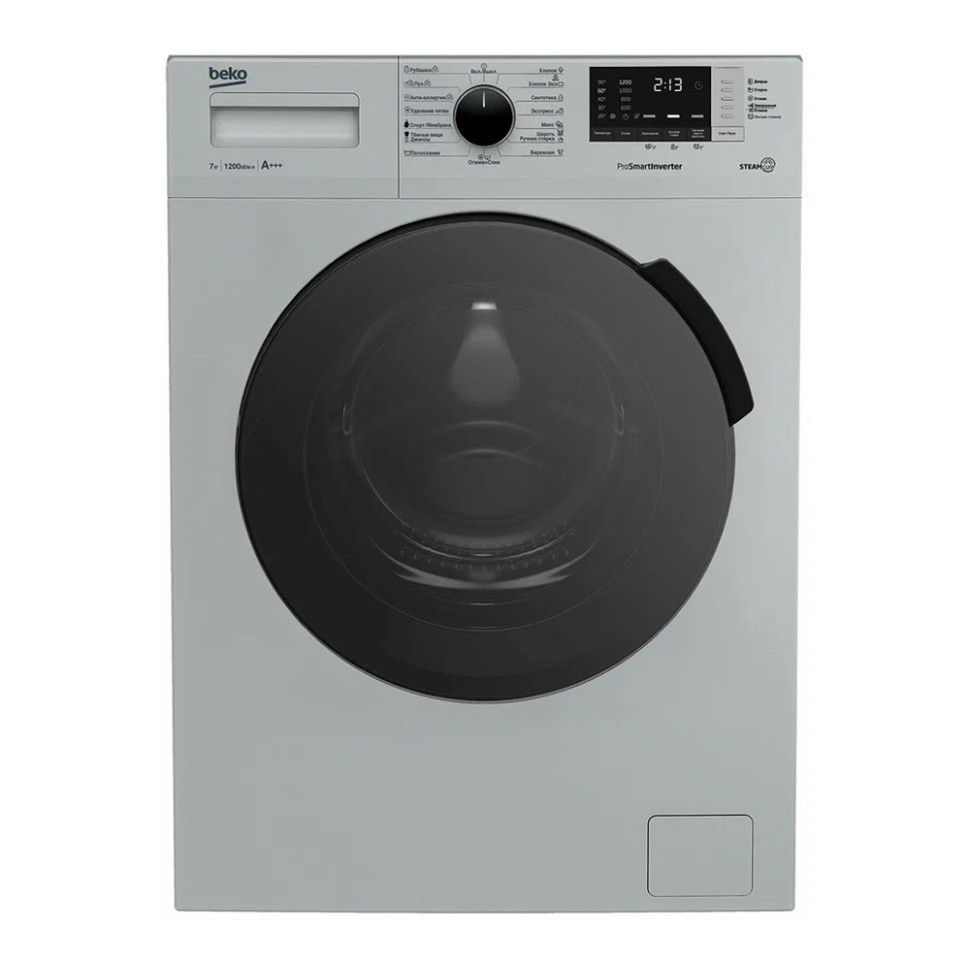 Стиральная машина Beko RSPE78612S серебристый, 7кг, инверт. ProSmart, SteamCure, 15прог., 60х84х45см Стиральная машина Beko RSPE78612S серебристый, 7кг, инверт. ProSmart, SteamCure, 15прог., 60х84х45см