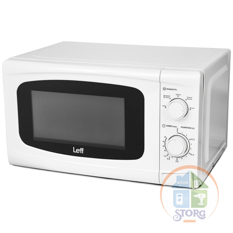 Микроволновая печь LEFF 20MM721W SOLO (Белый; Объем 20л; Мощность 700Вт; Мех.управление; Подсветка)