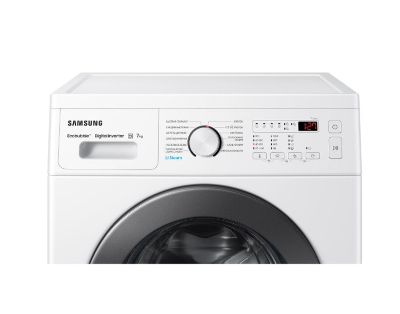 Стиральная машина Samsung WW70AG4S21VELD белый, загрузка фронтальная 7 кг, 1200 об/мин, класс A