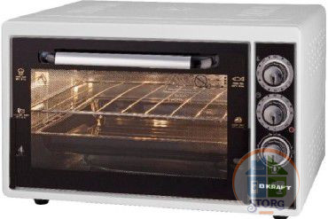 Духовой шкаф KRAFT KF-MO 3800W, белый, объем 38л, 1500Вт, решетка, противень для выпечки
