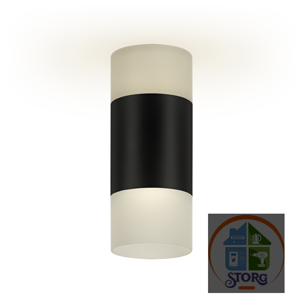 Потолочный светильник накладной  RCS-80LED17W-WH ф80, COB 12W+5W, 4000K, черный/матовое, Ritter