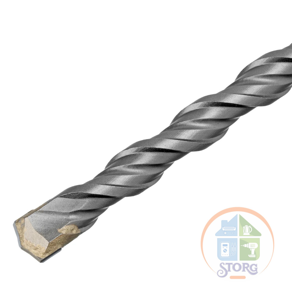 Бур по бетону, двойная спираль, Cobalt W-tip, 10x160 мм, SDS PLUS// Denzel