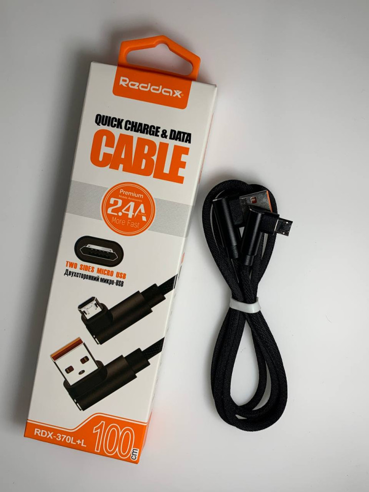 USB кабель Reddax RDX-370 L+L micro usb 1м обрезиненный (black)