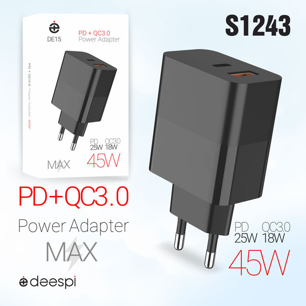 СЗУ Deespi DE15 QC3.0+PD25W Black