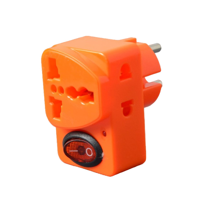 Переходник SPARTUM для сетевых розеток с выключателем 816 (12шт)