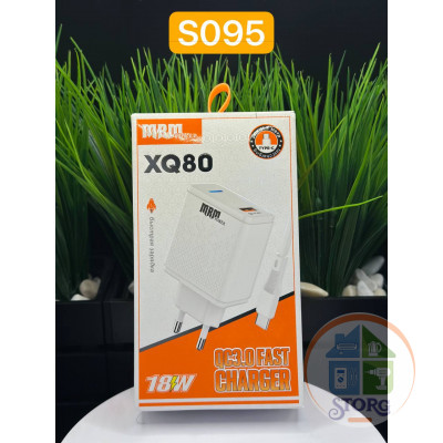 СЗУ MRM XQ80 18W+QC3.0 1USB с кабелем Type-C 1000m White