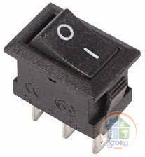 Выключатель клавишный 250V 3А (3с) ON-ON черный  Micro  (RWB-102)  REXANT