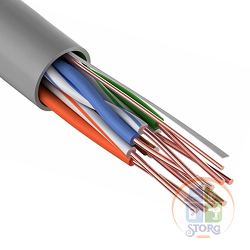 Кабель витая пара PROconnect UTP 4PR 24AWG, CCA, CAT5e, PVC серый, бухта 305 м