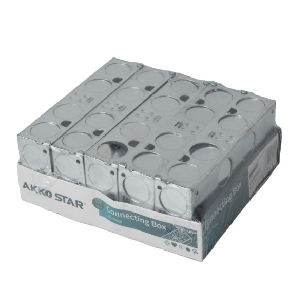 Коробка монтажная AKKOSTAR металлическая двойная (195гр) 35х35мм