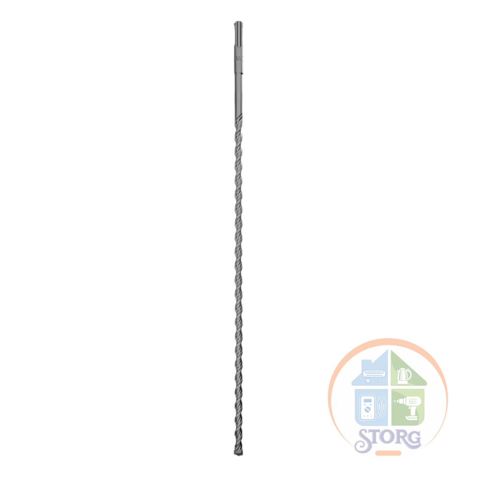 Бур по бетону, двойная спираль, Cobalt W-tip, 10x460 мм, SDS PLUS// Denzel